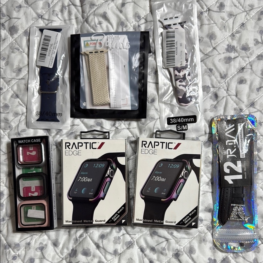 Raptic Edge Watch Cases and Colorful Watch Bands. 38/40mm